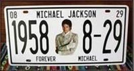 License Plates Nummernschild-M.JACKSON58