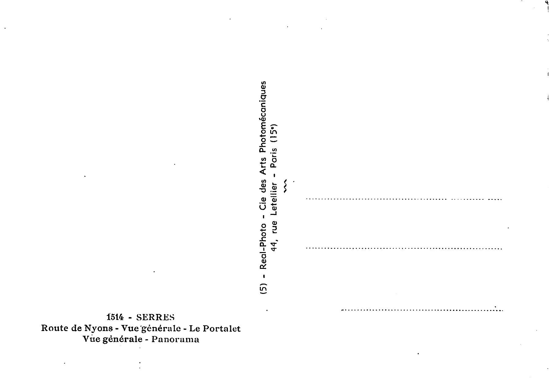 Cartoline postali: 2x Serres, Route de Nyons – Usato da Ottikon b.Kemptth. venduto da Neptun1974 3