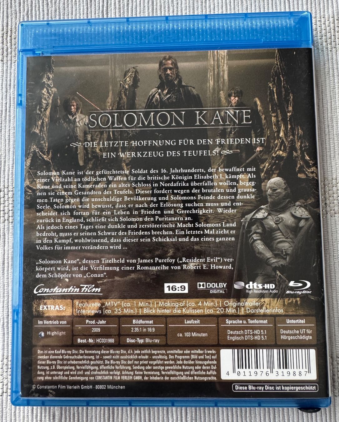 Tutti i DVDs: Solomon Kane [Blu-ray] – Usato da Arbon venduto da drs64 1