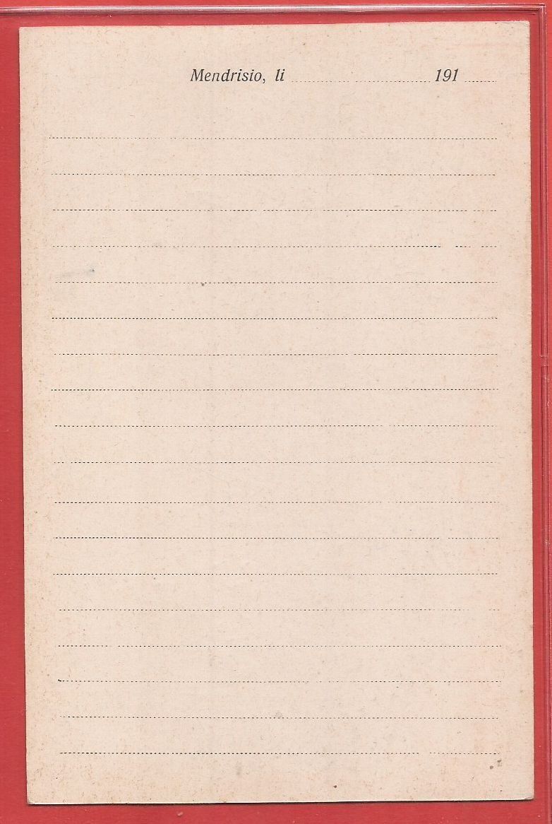 Ansichtskarten: Mendrisio - Convitto Cantonale Scuola Elementari - ca. 1910 – Gebraucht aus Fislisbach von Porano 1
