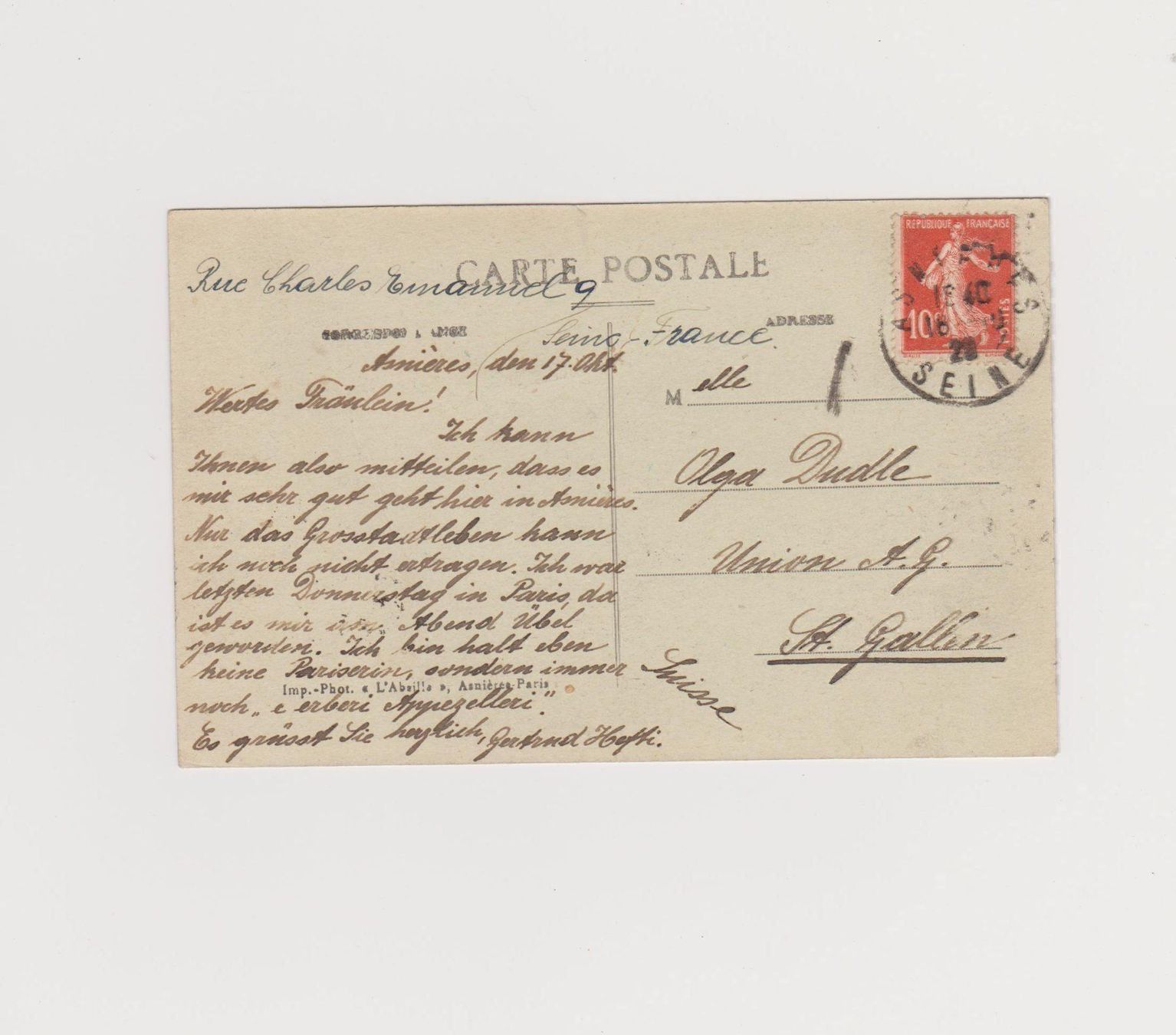 Cartoline: Karte Ansières Paris – Usato da Passugg venduto da alboschetto 1