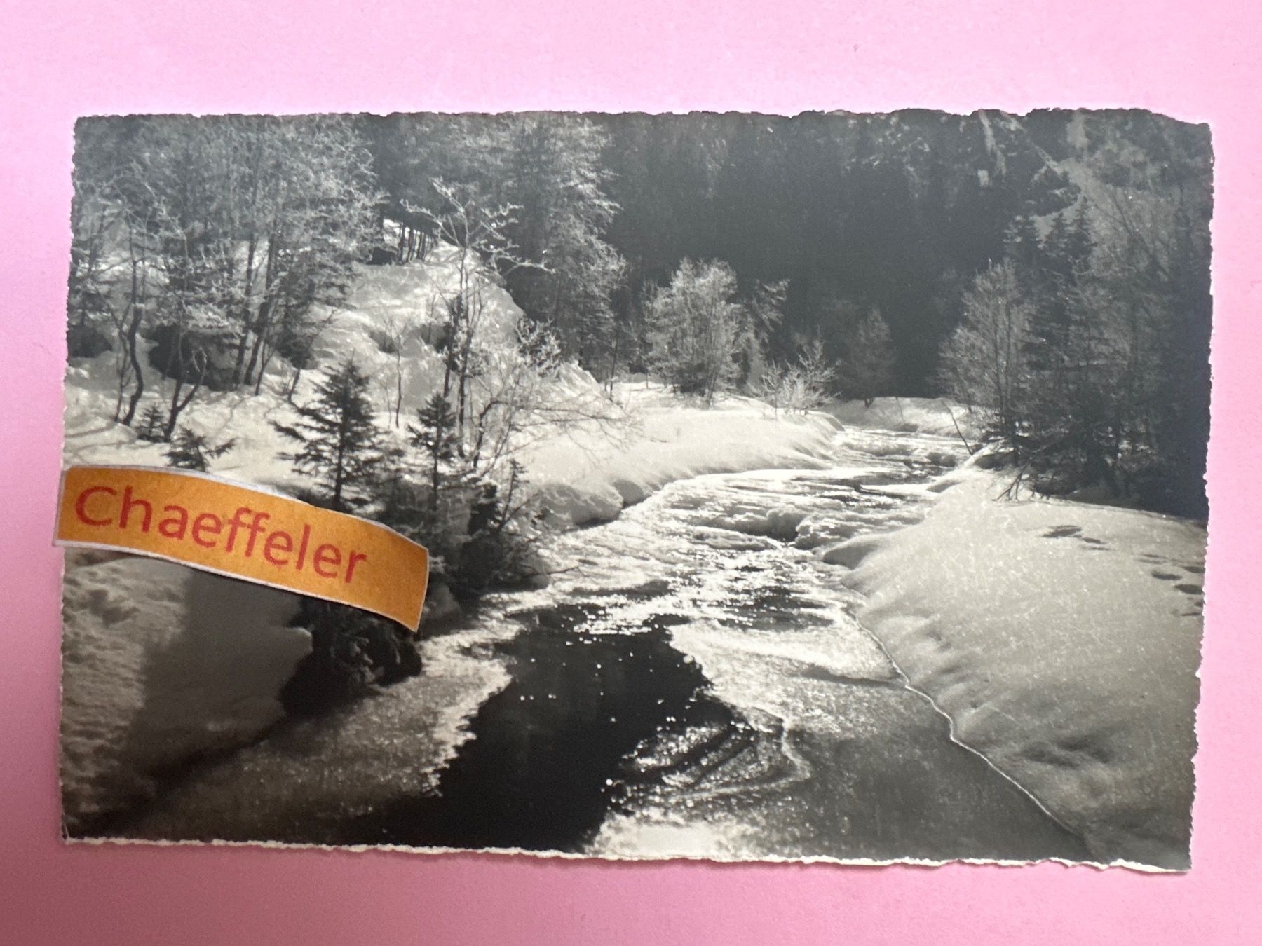 Cartoline postali: 623 Bei Adelboden. Waldbach im Winter – Usato da Zürich venduto da Chaeffeler