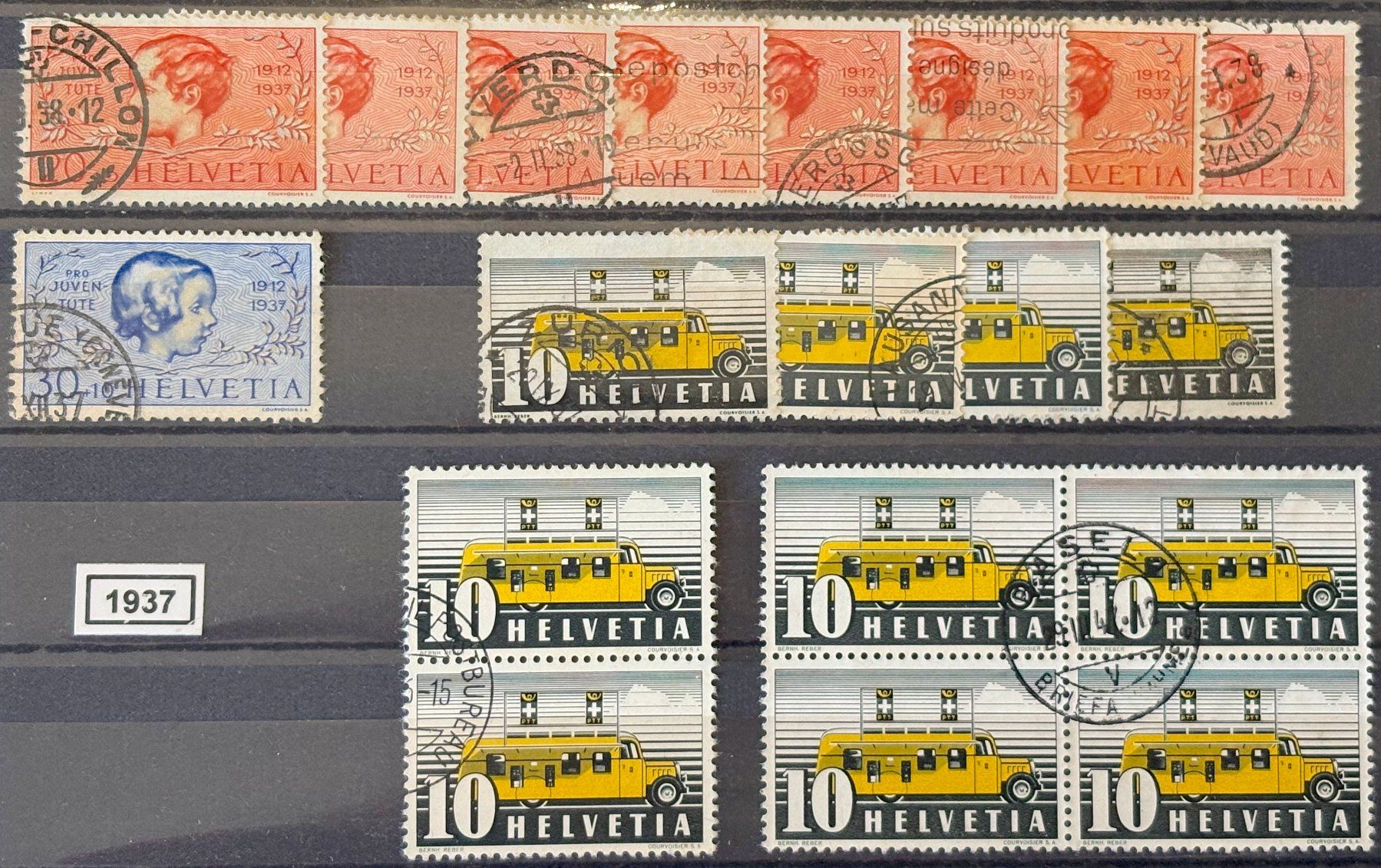 Tutti i francobolli: Timbres suisses 1937 Pro Juventute – Usato da Lausanne venduto da Cabessa