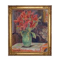 Original Ölgemälde – Blumenstillleben von Bertha Züricher