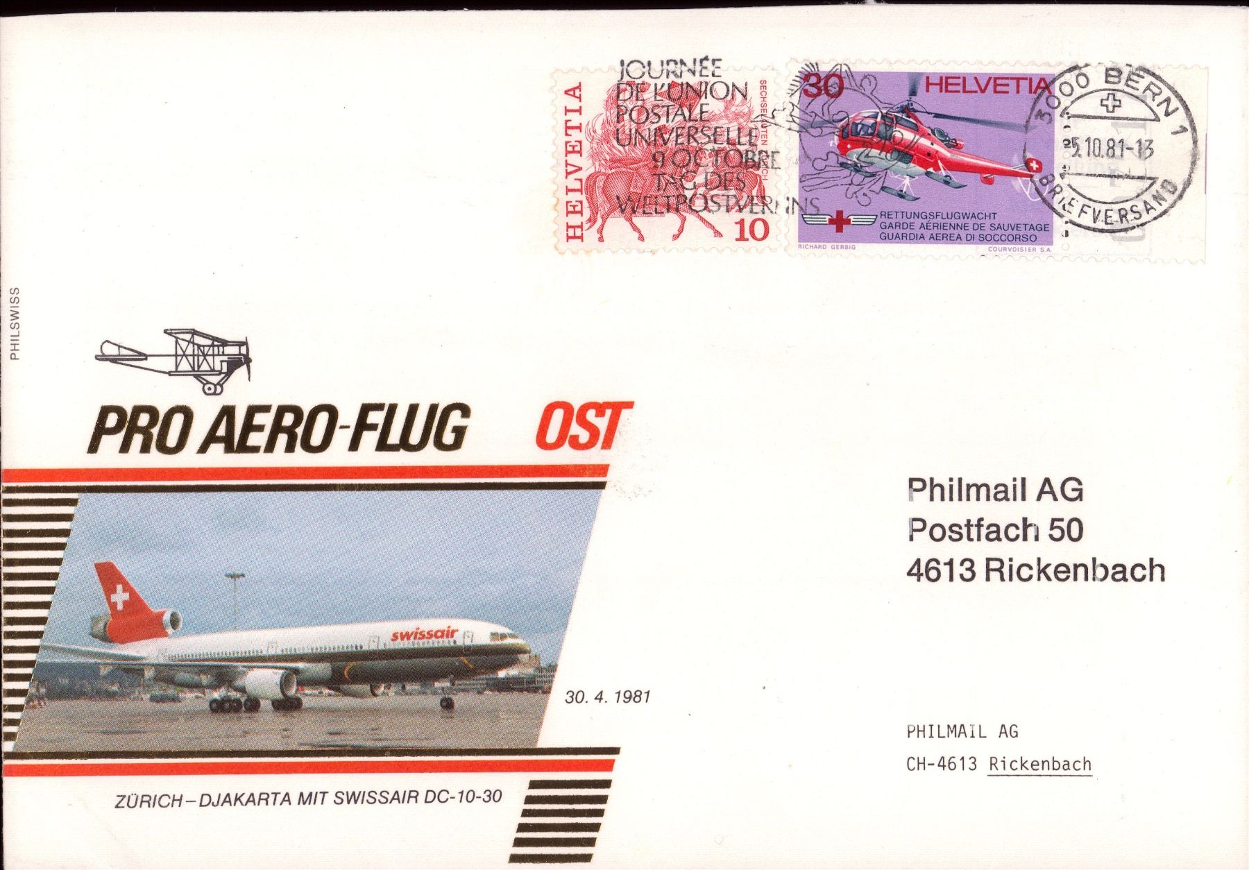 Alle Briefmarken: Flugbriefe Lot - Pro Aero Flug, Jubiläum, ... – Gebraucht aus Eggersriet von glasshouse3egg 2