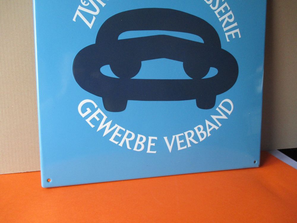 Emaille  Zürcher   Carrosserie     Emailschild 3