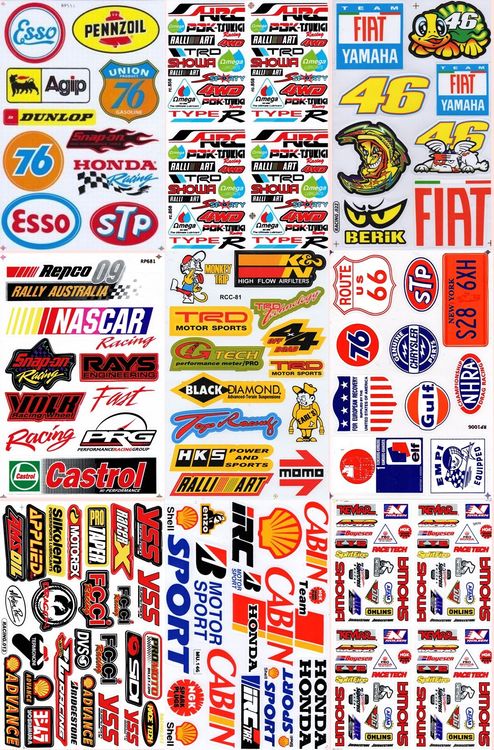 9 Bogen Racing Set Sticker Sponsoren (1)