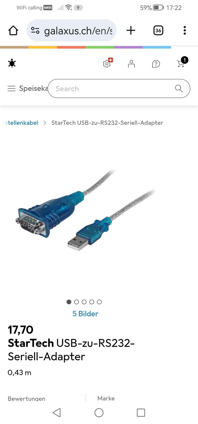 Unità & Adattatore: USB to Serial RS232 Adapter cable – Nuovo e nell'imballaggio originale da Pfäffikon ZH venduto da Gabriel64 3