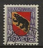 PRO JUVENTUTE 1921 20 Rp. Wappen Bern