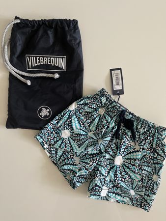 Vilebrequin Badeshorts Gr. 2 Jungen blau weiss