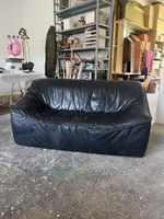 Ledersofa schwarz ca. 145 cm Breite guter Zustand