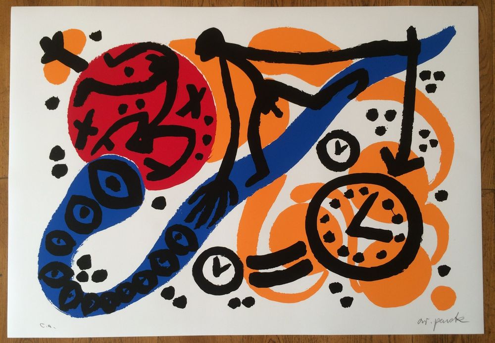 A.R. Penck Lithographie 1996 Siebdruck handsigniert Selten | Kaufen auf