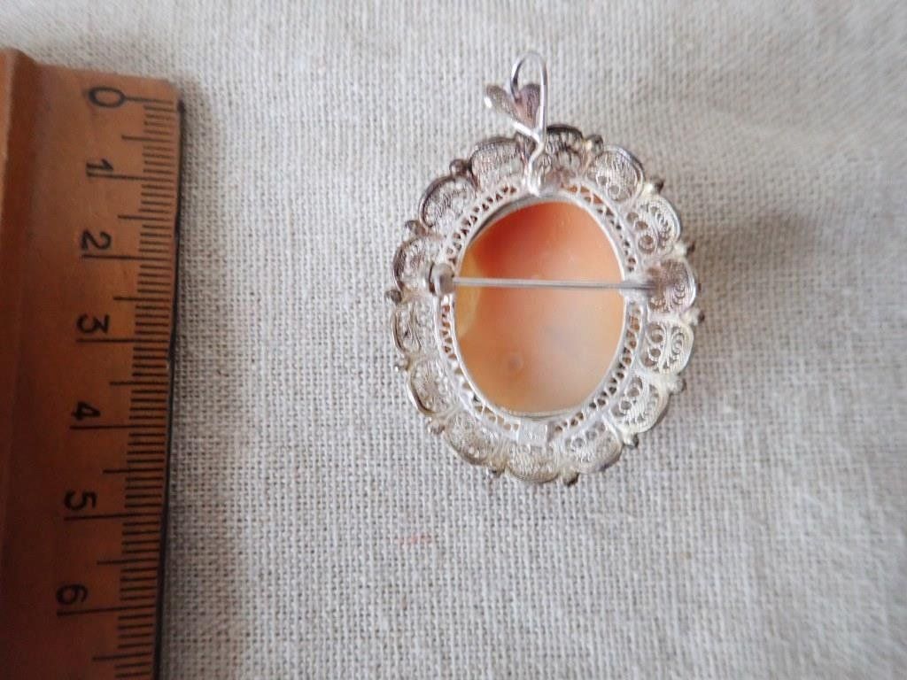 Anhänger: Brosche Anhänger Cameo Kamee 800Silber – Gebraucht aus Galgenen von Marc98 1