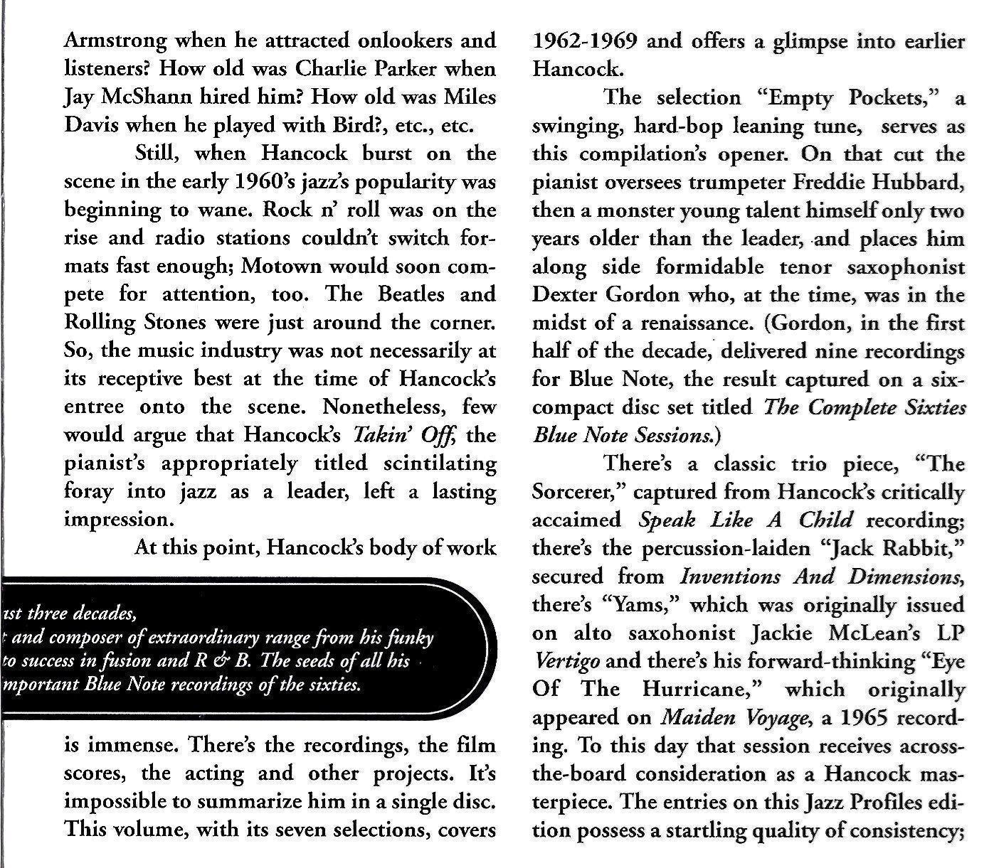 CDs: Herbie Hancock JAZZ PROFILE Dexter Gordon Blue Note CD – Gebraucht aus Kandergrund von Sososo 4