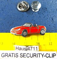 FIAT BARCHETTA ROT ROADSTER CABRIO AUTO PIN MIT SECURITYCLIP