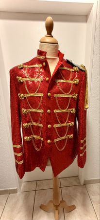 Glitzer Kostüm / Jacke rot