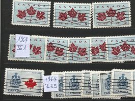 🍁 Kanada Sammelsurium ca. 200 Briefmarken 1961-1980 🕹️ ✔️