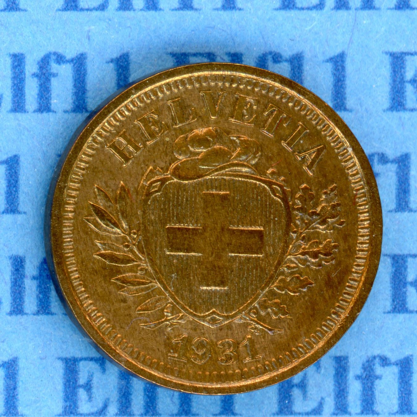Tutti le monete: CHF___0.01 1931 -unz 1 Rappen – Usato da Widnau venduto da Elf11