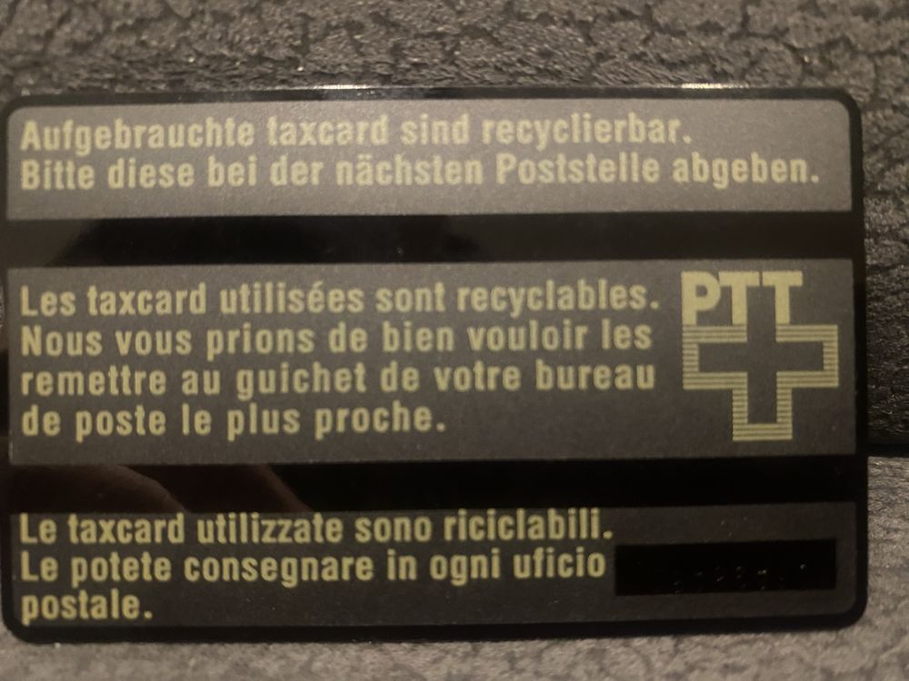 Cartes de téléphone: Taxcard P-16 106A neuve – Neuf (Voir description) à Lausanne par babacard10 1