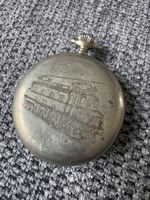 Omega Taschenuhr mit Lokomotive Gravur 🚂⏱️
