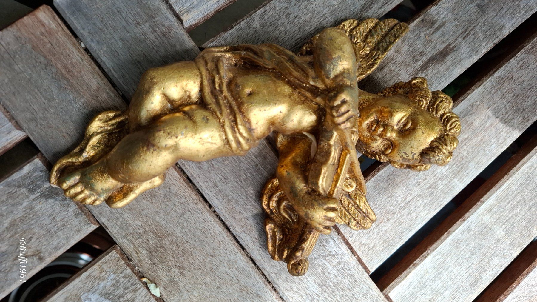 Figuren: Bütten-Engel mit Violine – Gebraucht aus Russikon von buffi1961