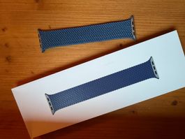 Apple Watch 46 Geflochtenes Solo Loop Maritimblau - Grösse 4