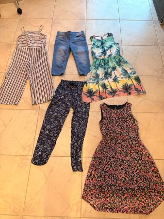 Sommer Kleiderpaket, Mädchen Gr. 152/158, 5 Teile