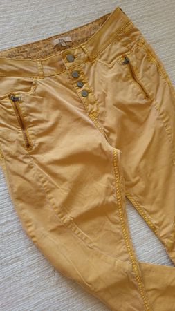 edc - Hose, leicht, hübsch, aus Baumwolle, maisgelb Gr. 36