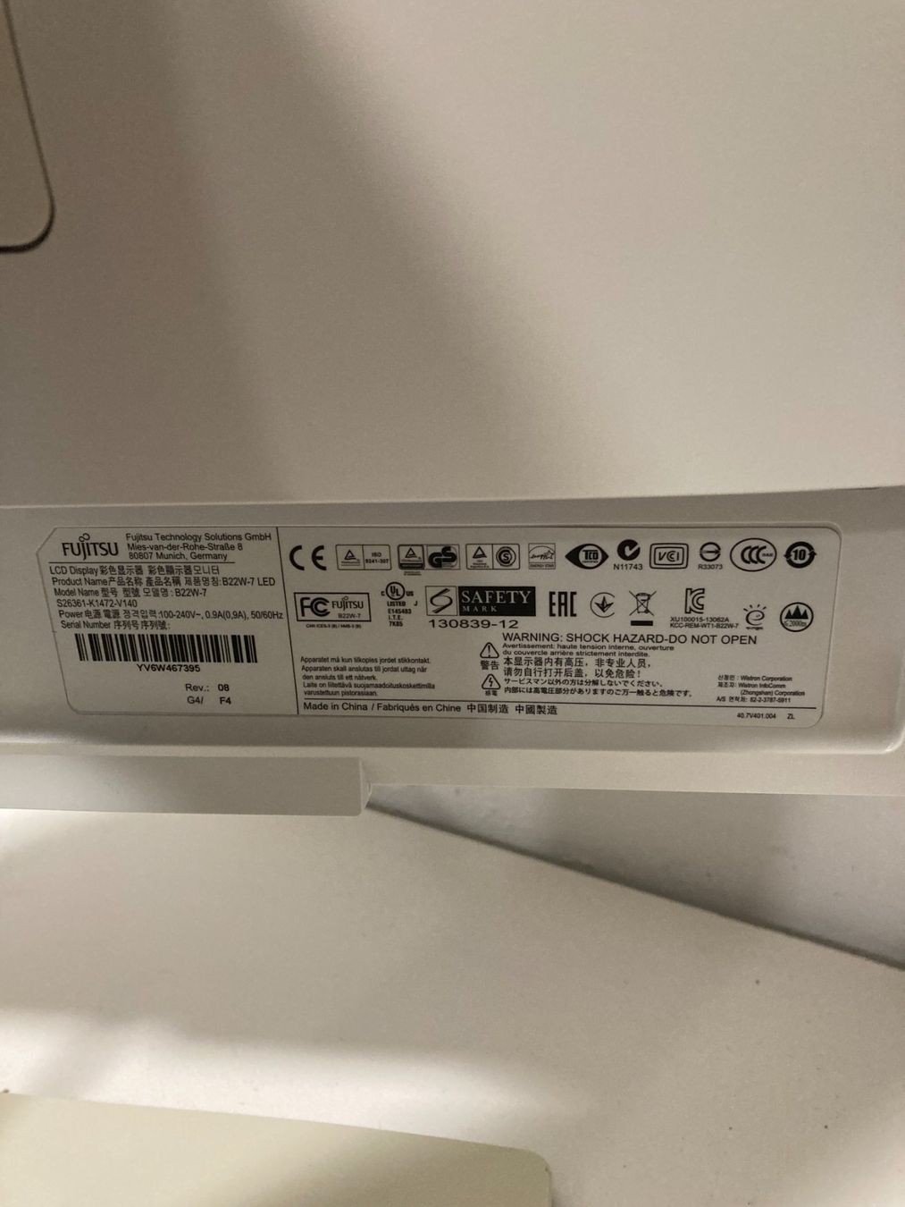 Fujitsu Monitore: Bildschirm - Fujitsu B22W-7 LED – Gebraucht aus Hinterkappelen von deev 1