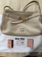 Neu - Miu Miu Aventure suede bag - Desert 5BC181