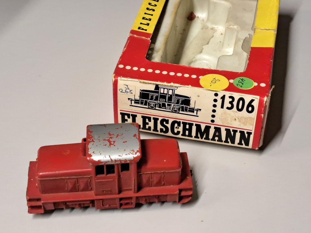Locomotive Diesel Fleischmann HO – Locotracteur Rouge Réf. 4201 – État Fonctionnel