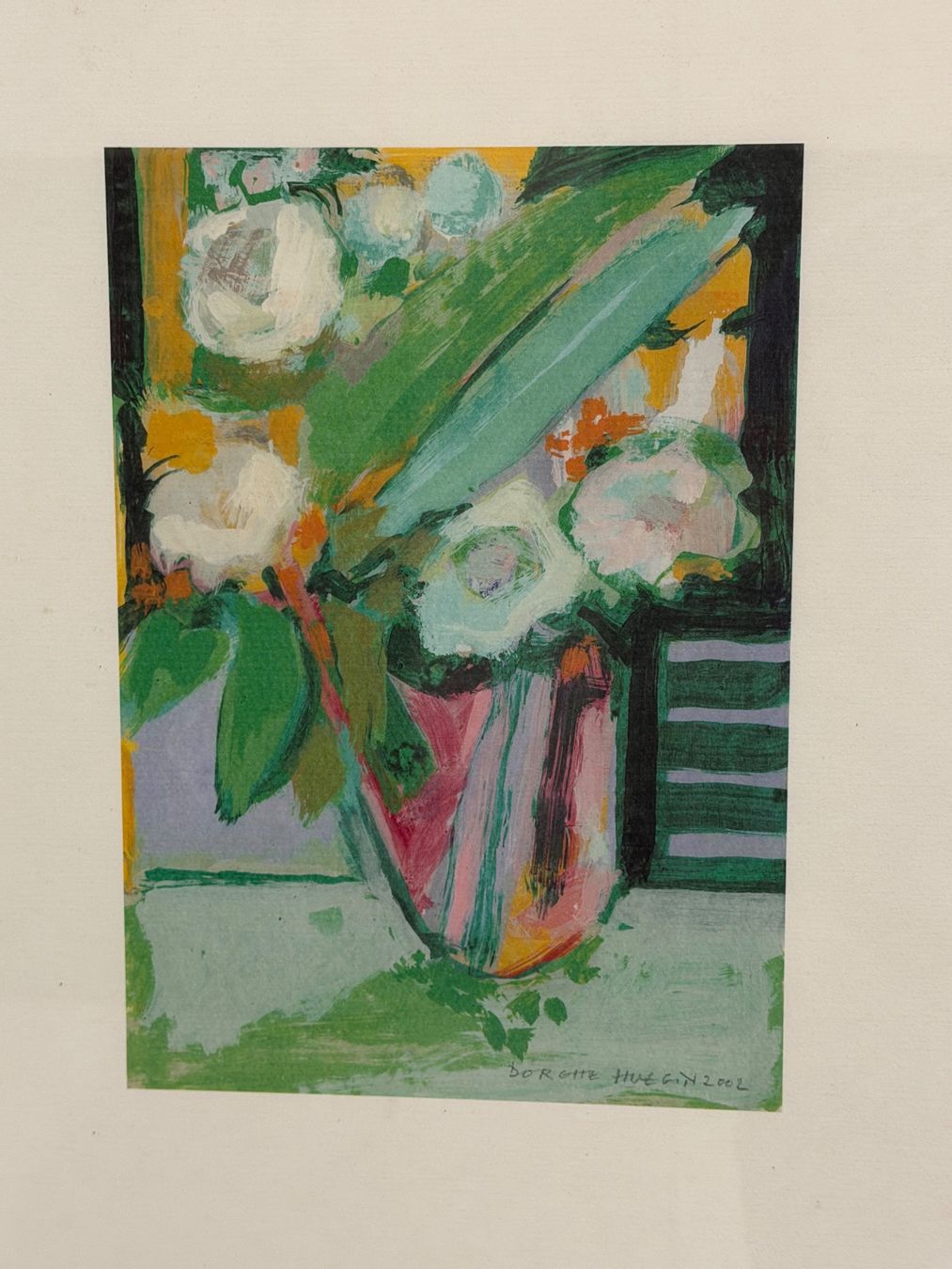 Dipinti: Blumengemälde signiert Dorette Huegin 2002 gerahmt – Usato da Basel venduto da PAUL_ART 1