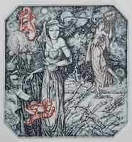 Exlibris Vera Stanishevskaja - Original Radierung Erotik