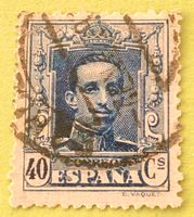 Briefmarken aus Spanien 1922 Koning Alfons XIII gestempelt