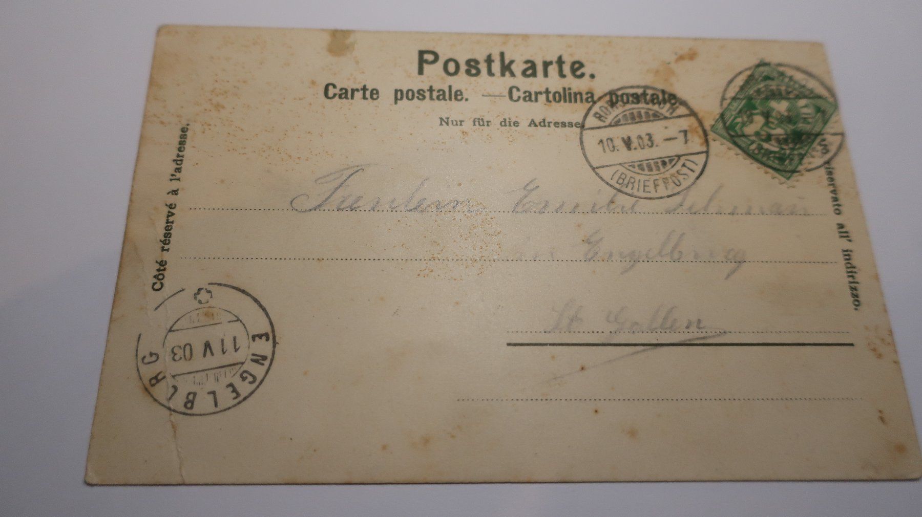 Cartes postales: Gruss aus St. Gallen – Défectueux à Cormoret par Pascalll2001 5
