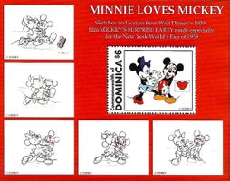 Block Walt Disney. Micky Maus. Dominica.