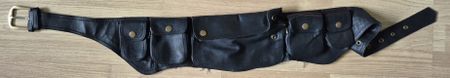 Wunderschöne Hüftasche aus schwarzem Leder, Gürteltasche