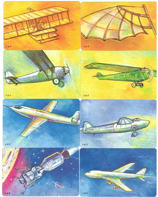 8 Telefonkarten Italien PF-785-792 Dalle Ali alla Luna ungeb (Neu ...