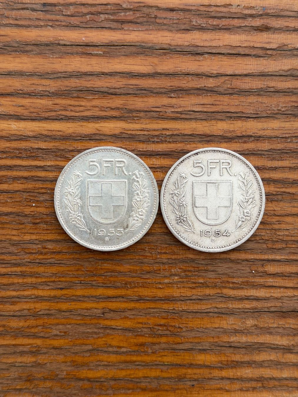 Tutti le monete: 2 x 5 Franken Silber – Usato da Zürich venduto da Abatar
