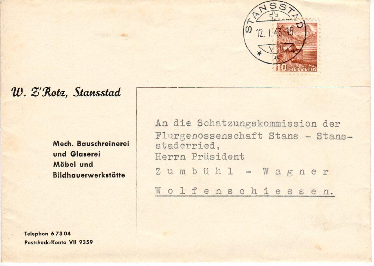 Tutti i francobolli: Brief aus Stansstad – Usato da Wolhusen venduto da Curver9