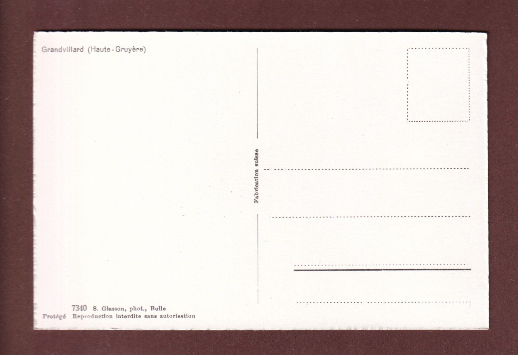 Cartoline postali: GRANDVILLARD – Usato da Pully venduto da nicecards 1