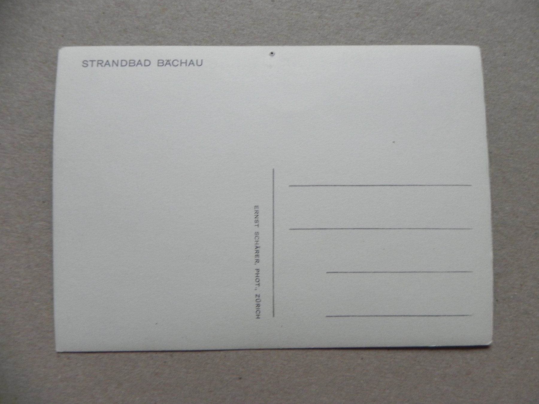 Cartoline postali: Karte Bäch SZ Strandbad Bächau 1950 – Usato da Siebnen venduto da krimsie 1