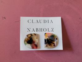 Hübsche Ohrstecker, Ohrringe von Claudia Nabholz. Neuwertig!