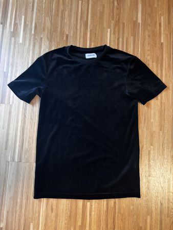 Yourturn Samt-T-Shirt schwarz Gr. XXS