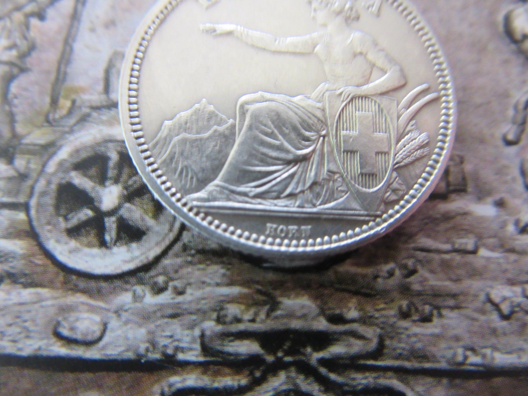 Tutti le monete: 1 FRANKEN 1861 SCHWEIZ AG 800 SILVER TOP – Usato da châtelaine venduto da VrenliNumis86 3