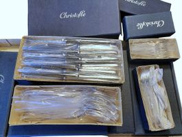 Christofle Boréal ménagère 120 pces métal argenté neuf!