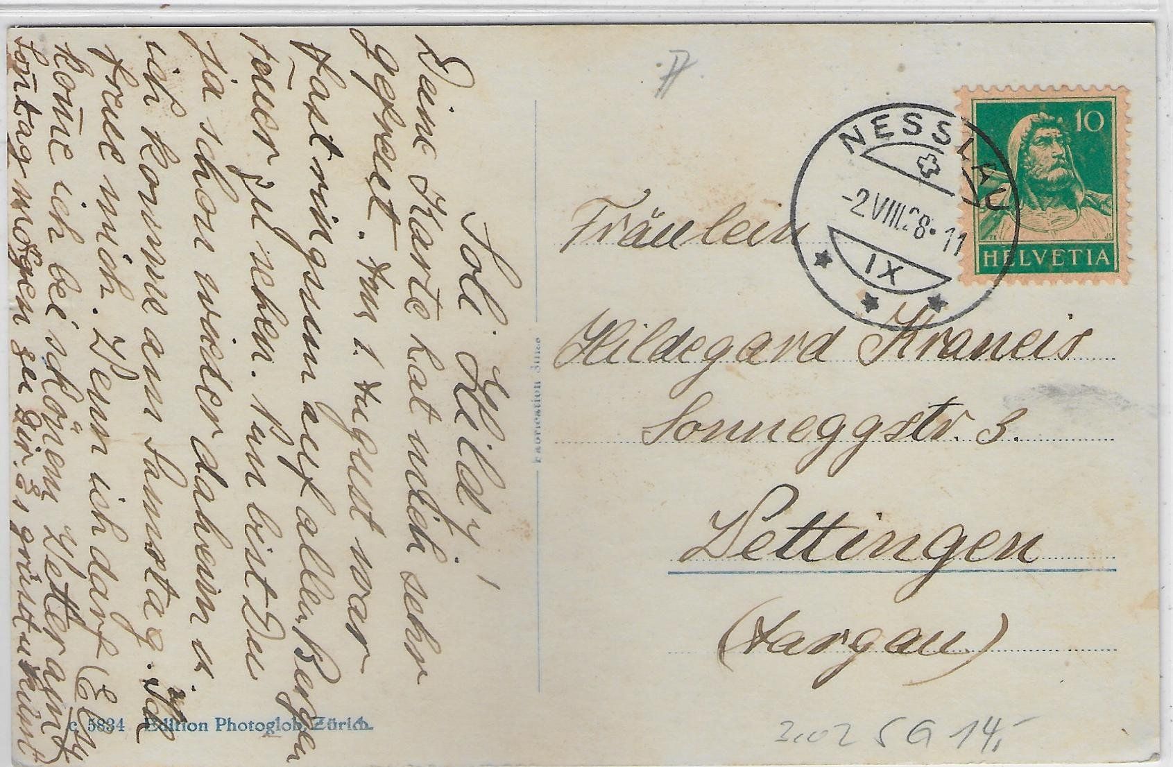 Cartoline postali: Nesslau - Neu St. Johann mit Churfirsten – Usato da Ettingen venduto da Kartenplanet 1