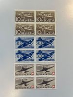 Flugpost 3x Viererblock, postfrisch