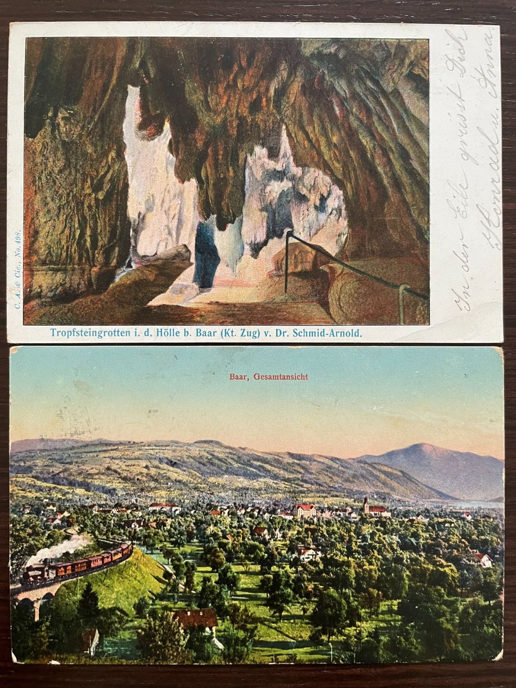 Cartoline postali: BAAR Ortsansichten, Höllgrotten, Kirche, 5 Ansichtskarten – Usato da Wald ZH venduto da TLILEF 3