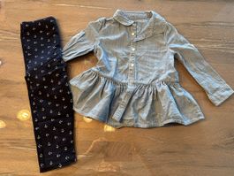 💝Ralph Lauren Mädchen Set Bluse + Leggings 24M